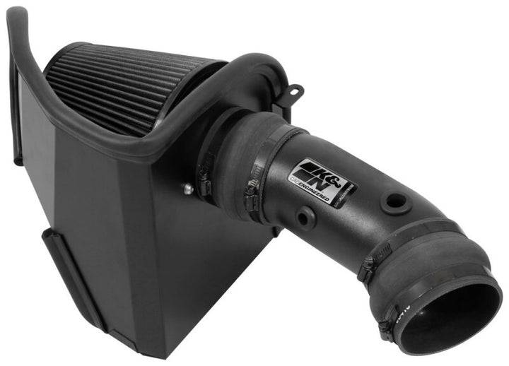 K&N 17-23 Dodge Charger/Challenger Hellcat SC 6.2L V8 DRYFLOW Performance Air Intake System - Bull Strap