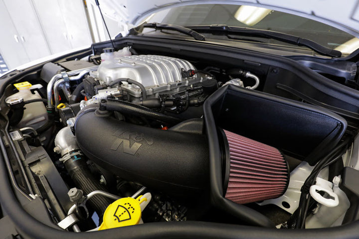 K&N 18-19 Jeep Grand Cherokee Trackhawk V8-6.2L F/I AirCharger Performance Intake - Bull Strap