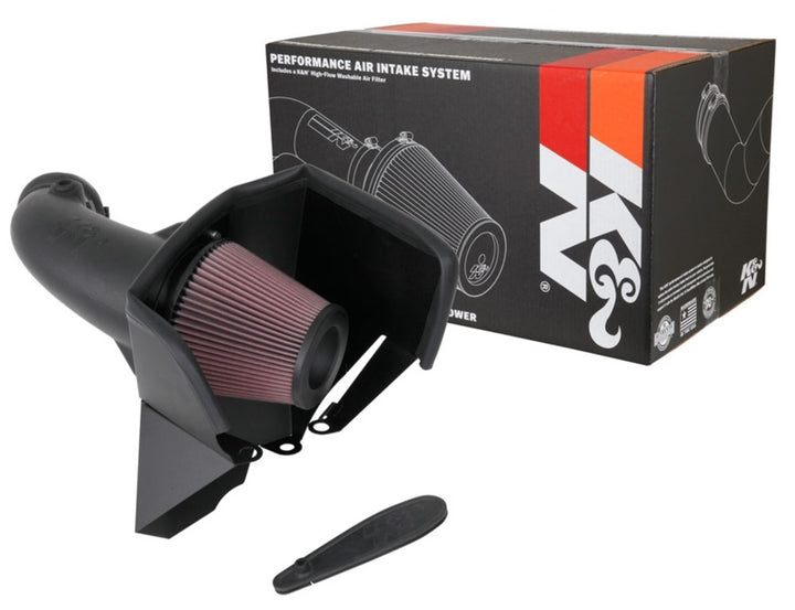 K&N 18-19 Jeep Grand Cherokee Trackhawk V8-6.2L F/I AirCharger Performance Intake - Bull Strap