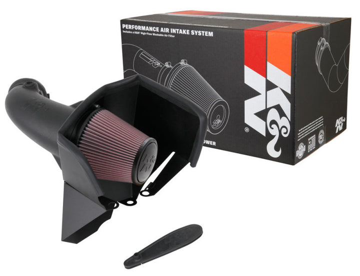 K&N 18-19 Jeep Grand Cherokee Trackhawk V8-6.2L F/I AirCharger Performance Intake - Bull Strap