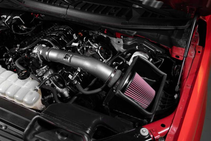 K&N 18-24 Ford F150 3.3L V6 Performance Air Intake System w/ Red Air Filter - Bull Strap
