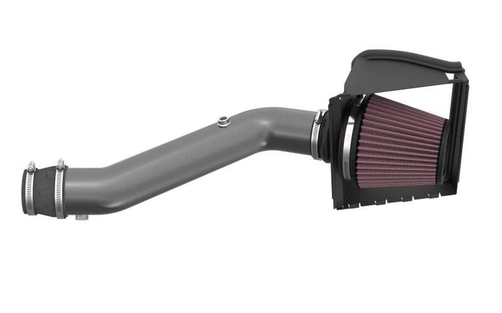K&N 18-24 Ford F150 3.3L V6 Performance Air Intake System w/ Red Air Filter - Bull Strap