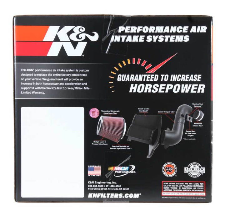 K&N 19-20 Jeep Cherokee L4-2.4L Performance Air Intake Kit - Bull Strap