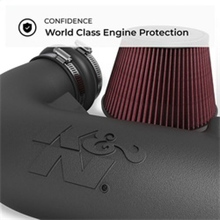 K&N 19-20 Jeep Cherokee V6-3.2L AirCharger Performance Intake - Bull Strap
