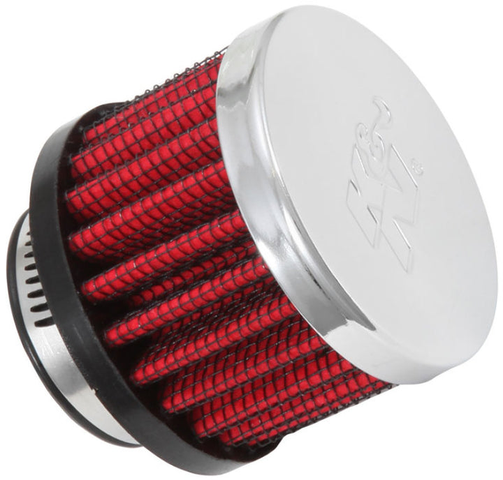K&N 1in Flange ID x 2in OD x 1.5 inch H Rubber Base Crankcase Vent Filter - Bull Strap