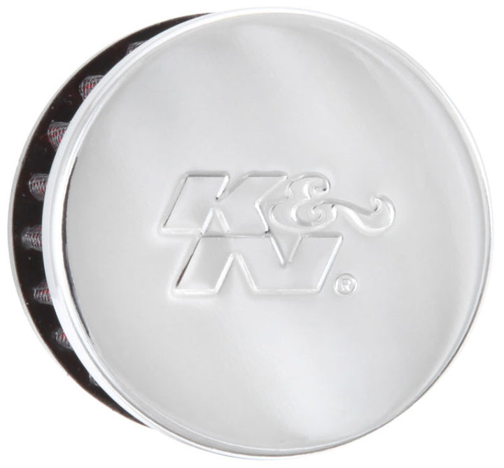 K&N 1in Flange ID x 2in OD x 1.5 inch H Rubber Base Crankcase Vent Filter - Bull Strap