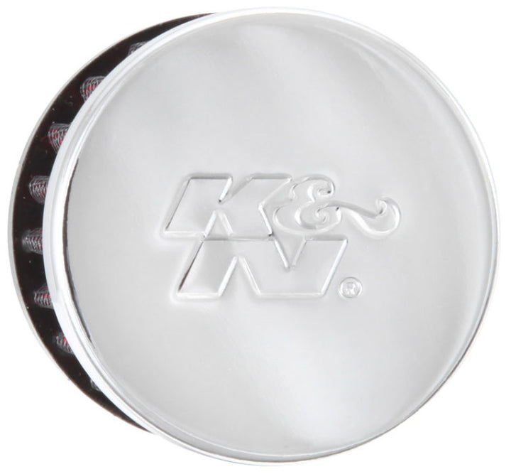 K&N 1in Flange ID x 2in OD x 1.5 inch H Rubber Base Crankcase Vent Filter - Bull Strap