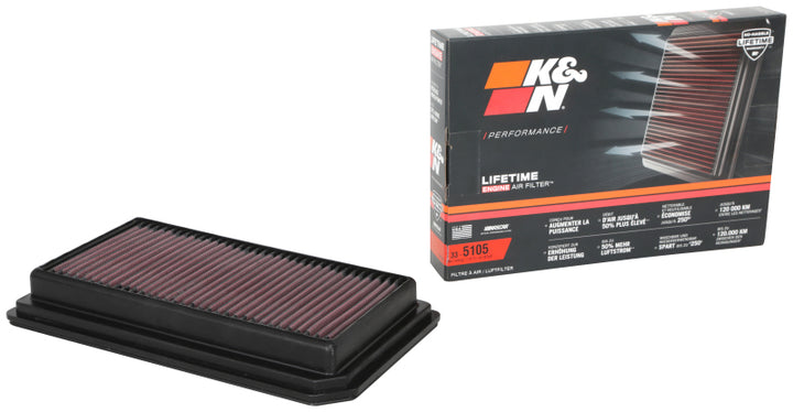 K&N 20-21 Cadillac CT5 V6 3.0L Replacement Air Filter - Bull Strap