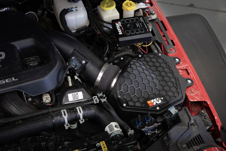 K&N 20-21 Jeep Wrangler V6-3.0L DSL AirCharger Performance Intake - Bull Strap