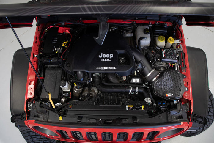 K&N 20-21 Jeep Wrangler V6-3.0L DSL AirCharger Performance Intake - Bull Strap