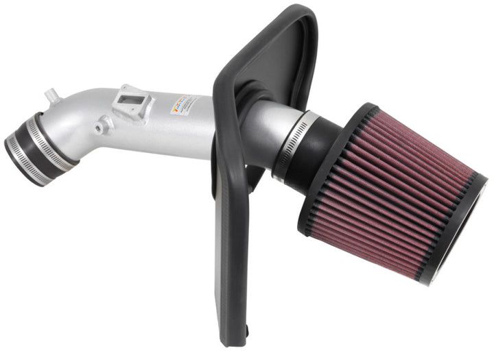 K&N 2013-14 Honda Accord 2.4L L4 69 Series Typhoon Air Intake System - Silver Cold Air Intake Kit - Bull Strap