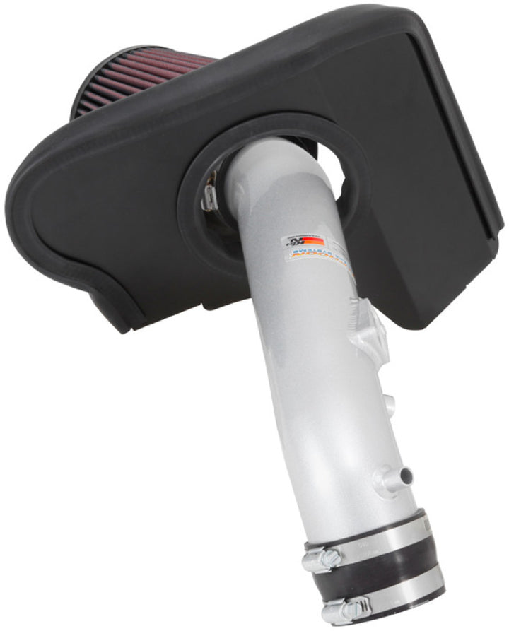 K&N 2013-14 Honda Accord 2.4L L4 69 Series Typhoon Air Intake System - Silver Cold Air Intake Kit - Bull Strap
