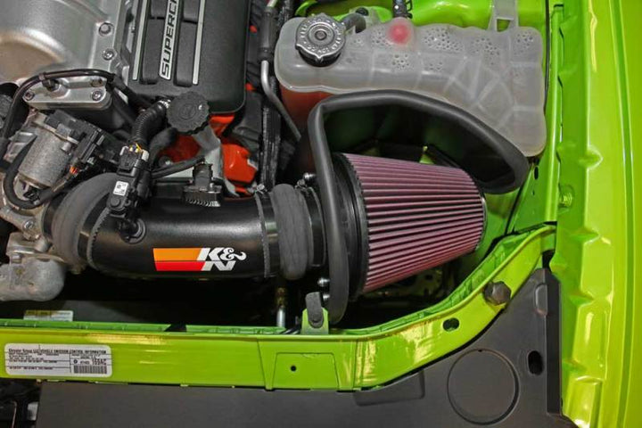 K&N 2015 Dodge Challenger/Charger 6.2L V8 Typhoon Short Ram Intake - Bull Strap