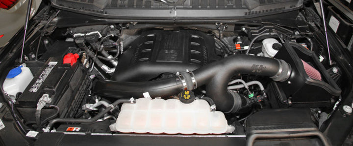 K&N 2015 Ford F150 EcoBoost V6-3.5L 57 Series FIPK Performance Intake Kit - Bull Strap