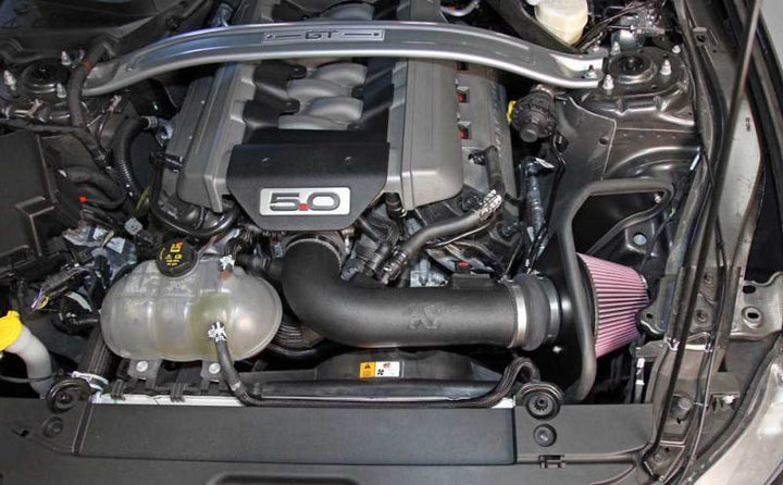 K&N 2015 Ford Mustang GT 5.0L V8 F/I Performance Intake Kit - Bull Strap