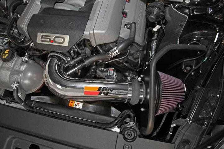 K&N 2015 Ford Mustang GT 5.0L V8 Typhoon Intake Kit - Bull Strap