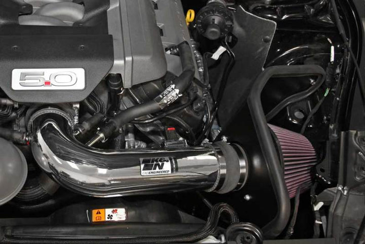K&N 2015 Ford Mustang GT 5.0L V8 Typhoon Intake Kit - Bull Strap