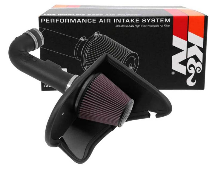 K&N 2016-2017 Chevrolet Camaro V6-3.6L F/I AirCharger Performance Intake - Bull Strap