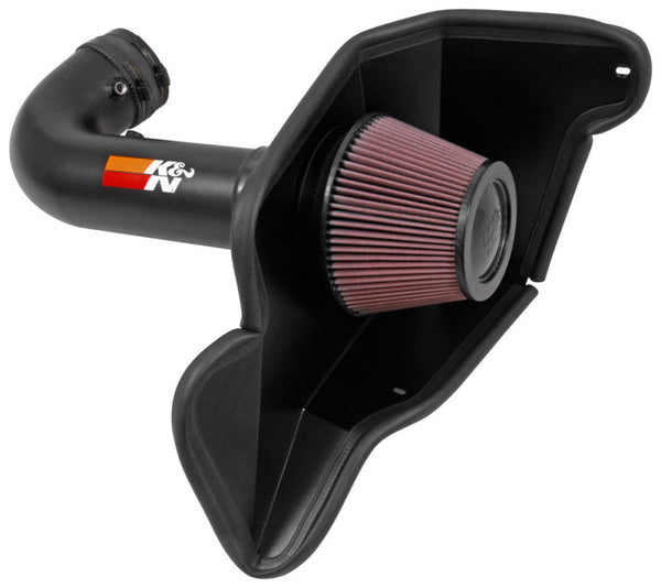 K&N 2016-2017 Ford Mustang Shelby 5.2L V8 Typhoon Cold Air Intake System - Bull Strap