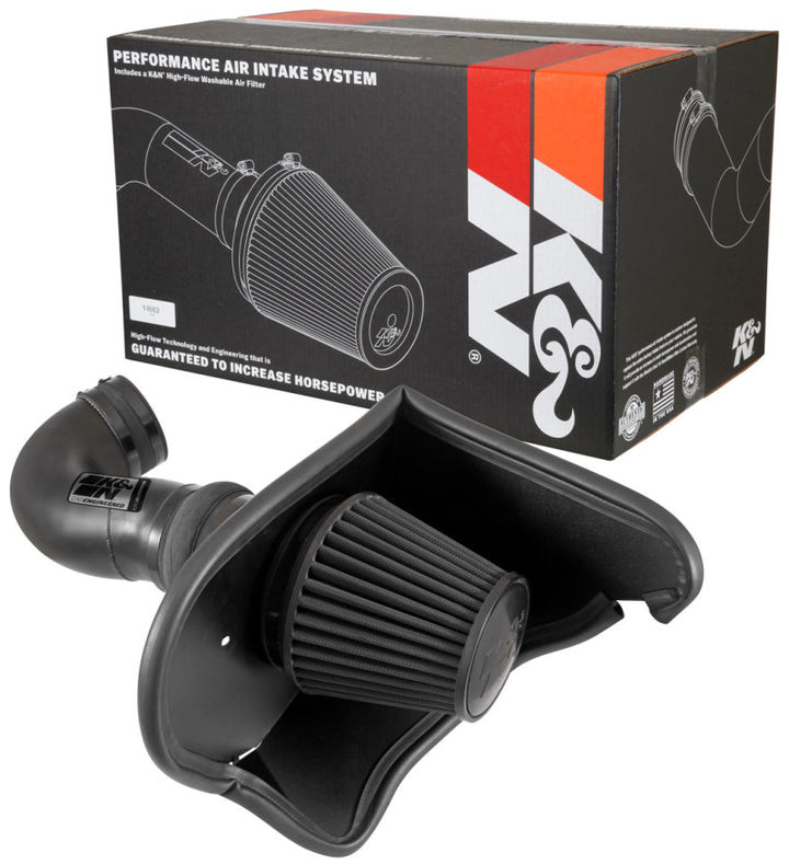 K&N 2016 Chevrolet Camaro SS V8 6.2L Performance Intake Kit - Bull Strap