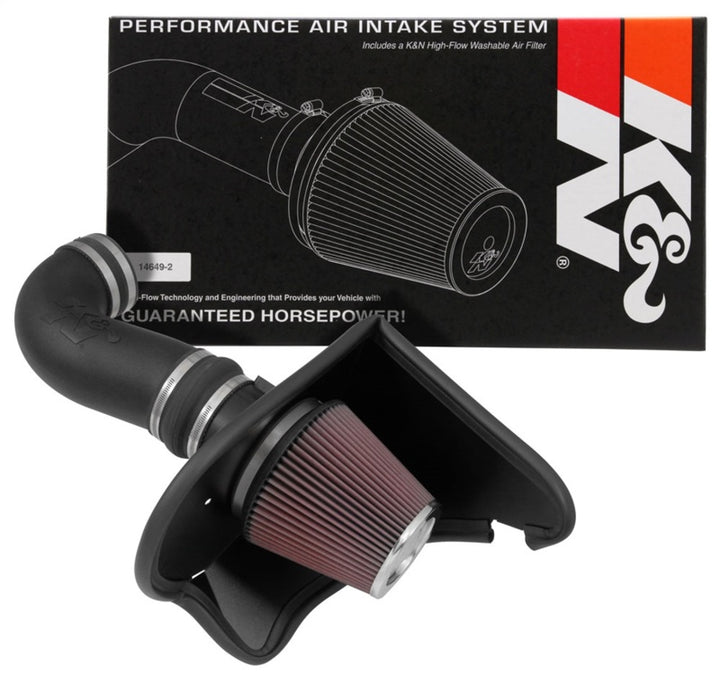 K&N 2016 Chevy Camaro SS V8-6.2L AirCharger Performance Intake - Bull Strap