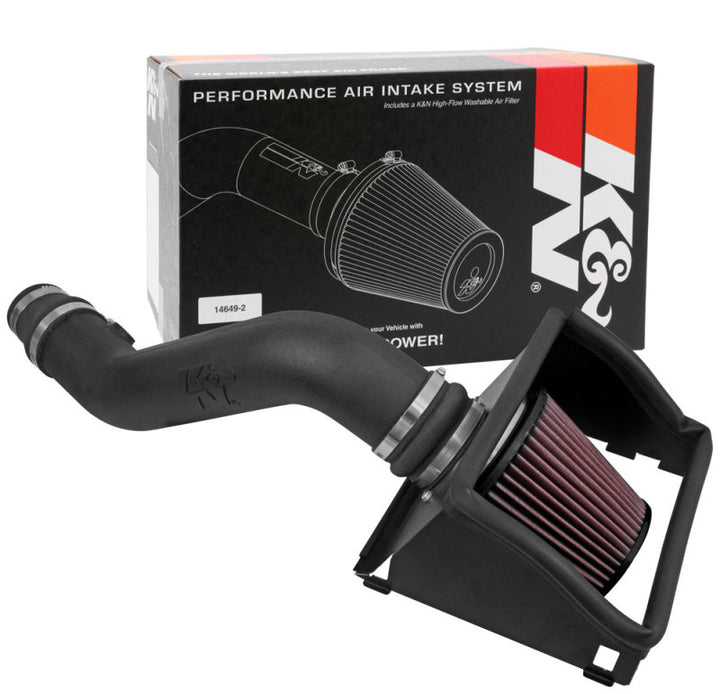 K&N 2016 Ford F-150 3.5L AirCharger Performance Intake - Bull Strap