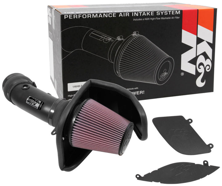 K&N 2017 Dodge Challenger Hellcat SC V8-6.2L F/l Typhoon Air Intake - Bull Strap