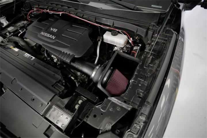 K&N 2017 Nissan Titan V8-5.6L F/I AirCharger Performance Intake - Bull Strap