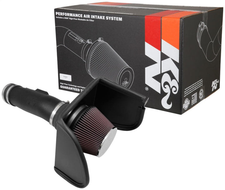 K&N 2017 Nissan Titan V8-5.6L F/I AirCharger Performance Intake - Bull Strap