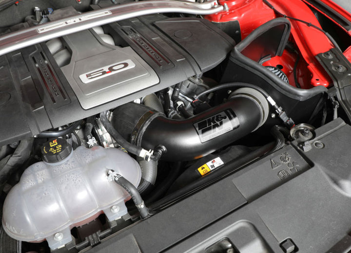 K&N 2018 Ford Mustang GT V8 5.0L F/I Performance Intake Kit - Bull Strap