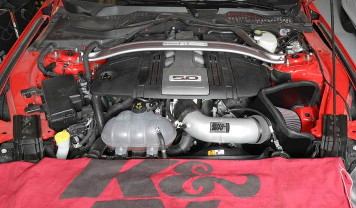 K&N 2018 Ford Mustang GT V8 5.0L F/I Typhoon Air Intake - Bull Strap