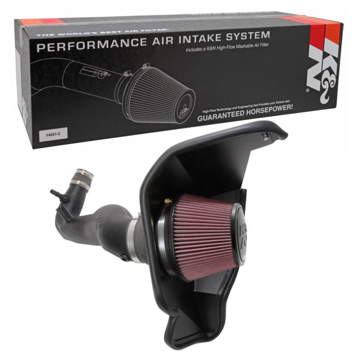 K&N 2018 Ford Mustang L4-2.3L F/I AirCharger Performance Intake - Bull Strap