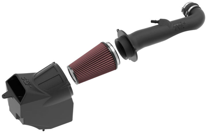 K&N 2018 Jeep Wrangler JL V6-3.6L F/I AirCharger Performance Intake - Bull Strap