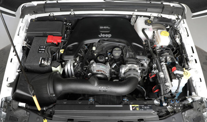 K&N 2018 Jeep Wrangler JL V6-3.6L F/I AirCharger Performance Intake - Bull Strap