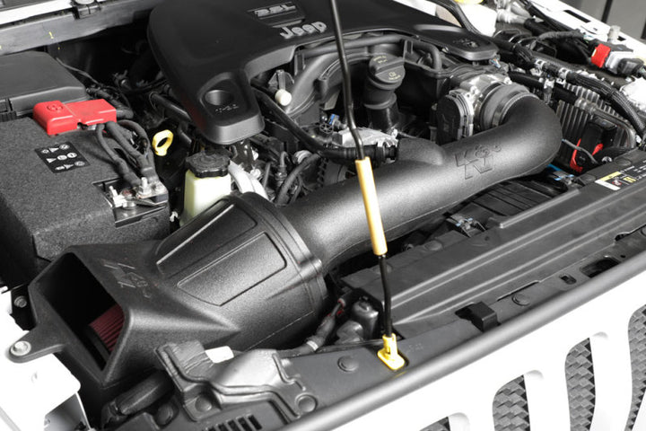 K&N 2018 Jeep Wrangler JL V6-3.6L F/I AirCharger Performance Intake - Bull Strap
