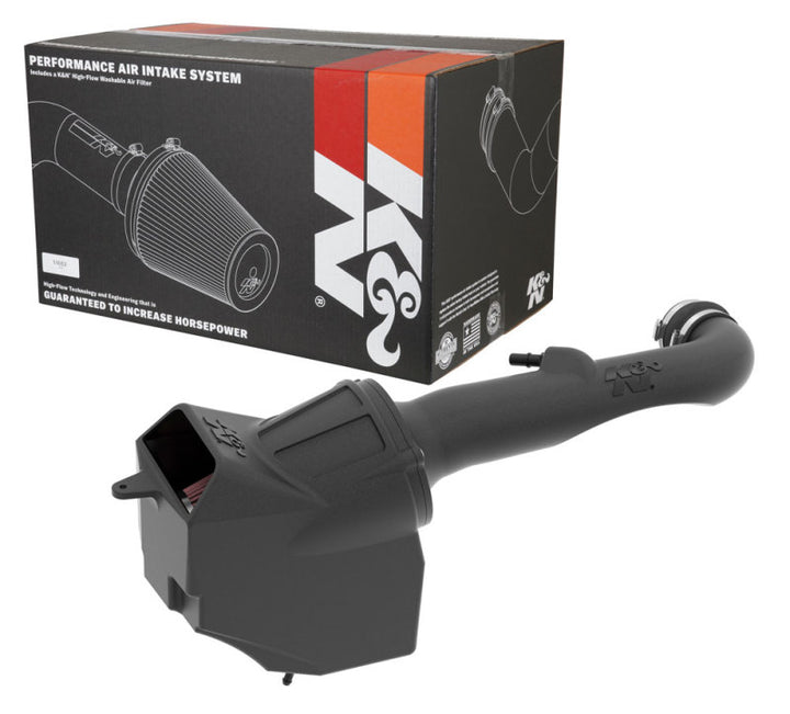 K&N 2018 Jeep Wrangler JL V6-3.6L F/I AirCharger Performance Intake - Bull Strap