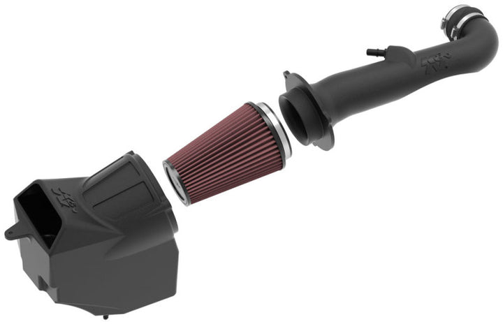 K&N 2018 Jeep Wrangler JL V6-3.6L F/I AirCharger Performance Intake - Bull Strap