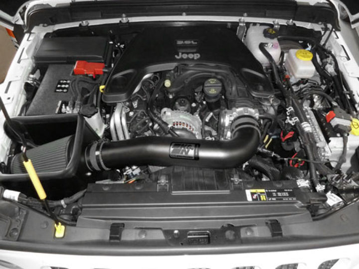K&N 2018 Jeep Wrangler JL V6-3.6L F/I Blackhawk Performance Intake Kit (No Jeep Grand Cherokee) - Bull Strap