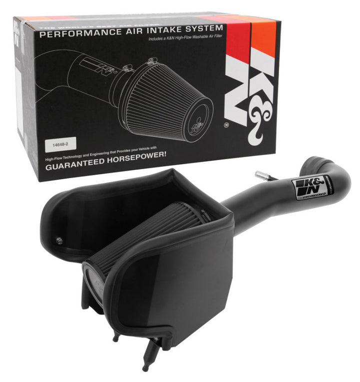K&N 2018 Jeep Wrangler JL V6-3.6L F/I Blackhawk Performance Intake Kit (No Jeep Grand Cherokee) - Bull Strap