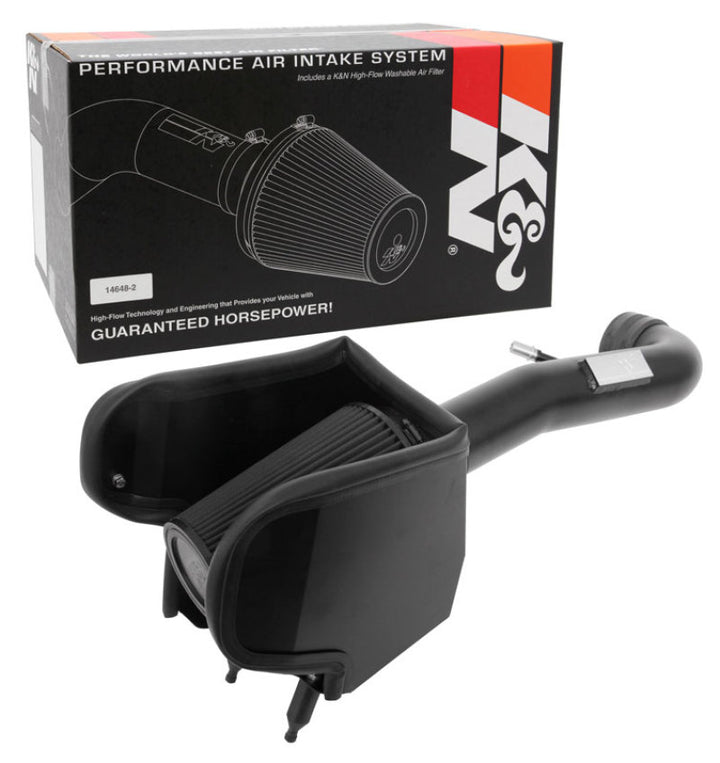 K&N 2018 Jeep Wrangler JL V6-3.6L F/I Blackhawk Performance Intake Kit (No Jeep Grand Cherokee) - Bull Strap