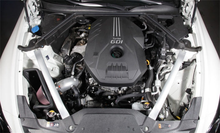 K&N 2018 Kia Stinger L4-2.0L F/I Silver Typhoon Short Ram Intake - Bull Strap