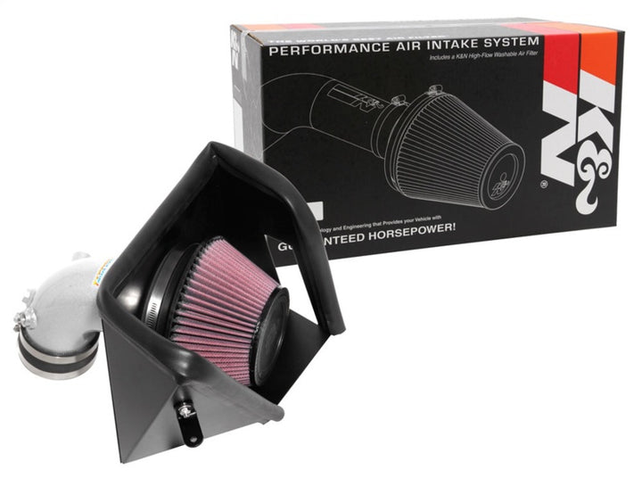 K&N 2018 Kia Stinger L4-2.0L F/I Silver Typhoon Short Ram Intake - Bull Strap