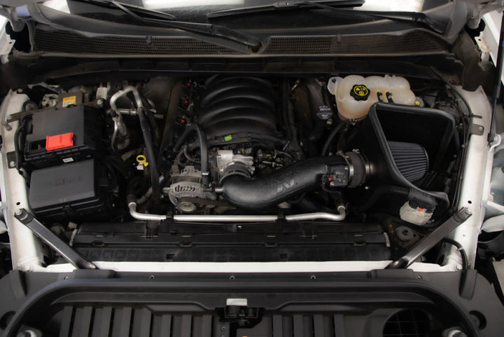 K&N 2019+ Chevrolet Silverado 1500 V8 6.2L Performance Air Intake System - Bull Strap