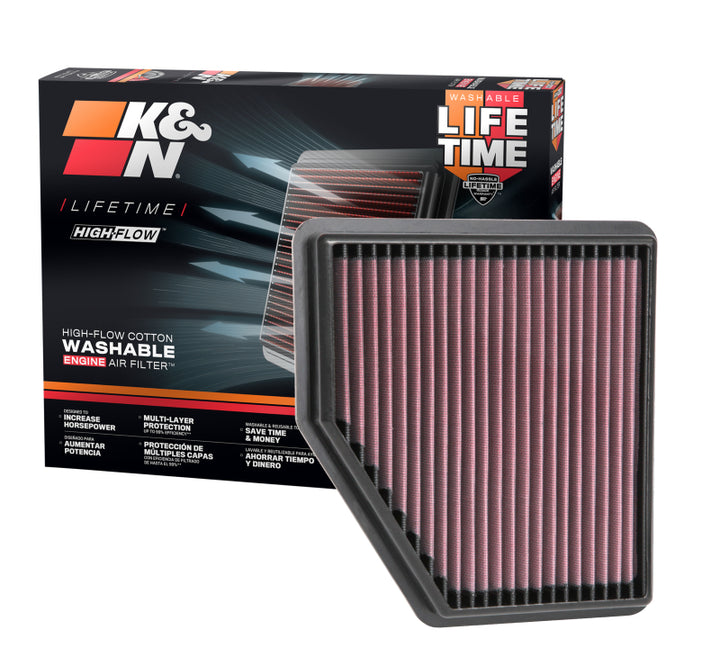 K&N 2019 Nissan Altima 2.5L F/I Drop In Replacement Air Filter - Bull Strap