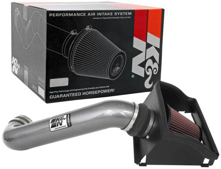 K&N 2021+ Ford F-150 V8-5.0L F/I High Flow Performance Intake Kit - Bull Strap