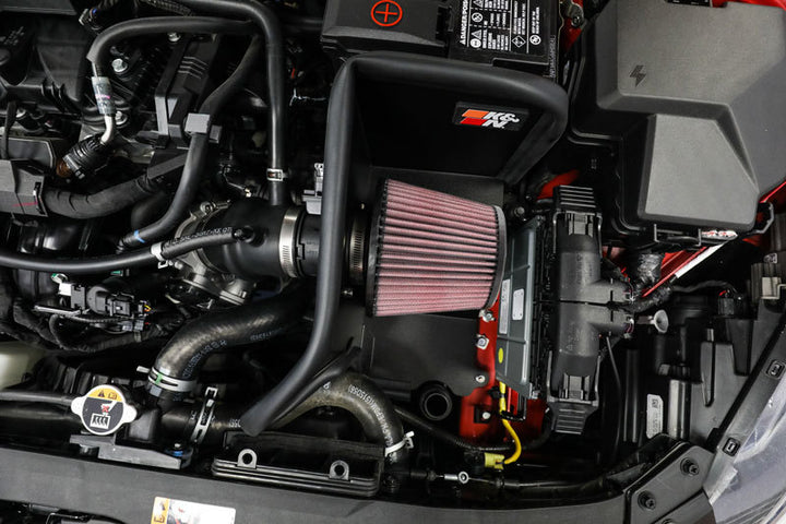 K&N 2021+ Hyundai Elantra L4-2.0L F/I Typhoon Performance Air Intake System - Bull Strap