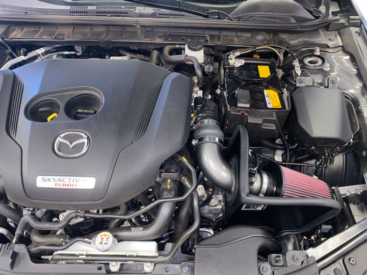 K&N 2021 Mazda 3 2.5L Turbo L4 Silver Typhoon Intake - Bull Strap