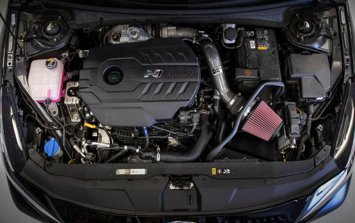 K&N 2022 Hyundai Elantra N 2.0L L4 Silver Typhoon Intake - Bull Strap
