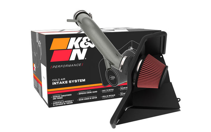 K&N 2022 Hyundai Elantra N 2.0L L4 Silver Typhoon Intake - Bull Strap