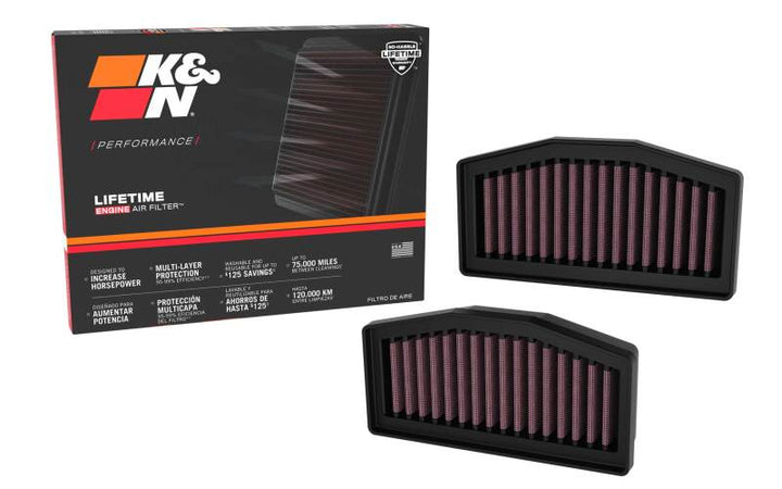 K&N 2024 BMW R1300GS Replacement Air Filter (Set of 2) - Bull Strap